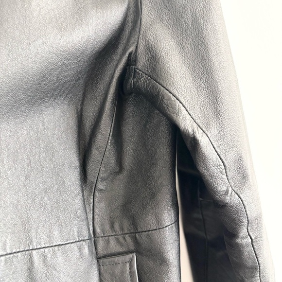 Vintage Sequence Leather Car Coat Style Jacket - Picture 5 of 14